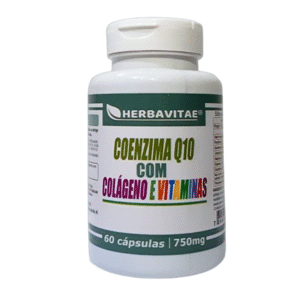 Coenzima q 10 com colágeno e vitaminas - 500mg 60 Cápsulas