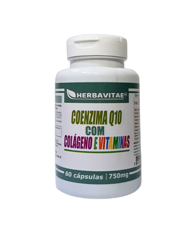 Coenzima q 10 com colágeno e vitaminas - 500mg 60 Cápsulas